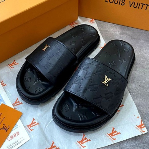 BEST SELLER SANDAL PRIA SLOP ON LOUIS VUITTON JL23-09 MIRROR 1:1 (LIKE ORI)