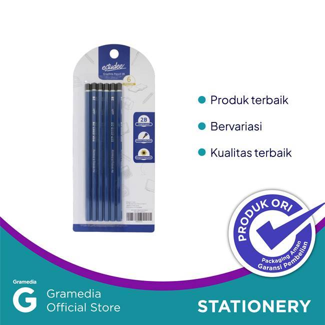 

Gramedia Bandung TSM - Estudee Graphite Pencil ESP-6002 2B/6Pcs