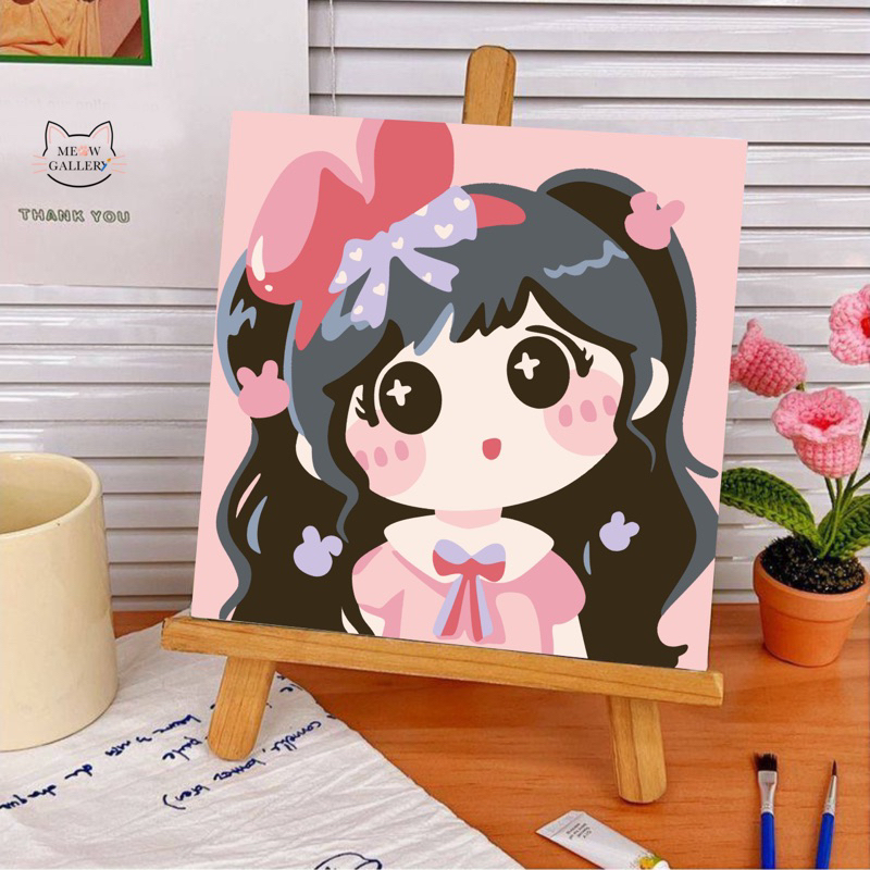 

Paint by Numbers KIT - Cute Girl Series 20x20cm