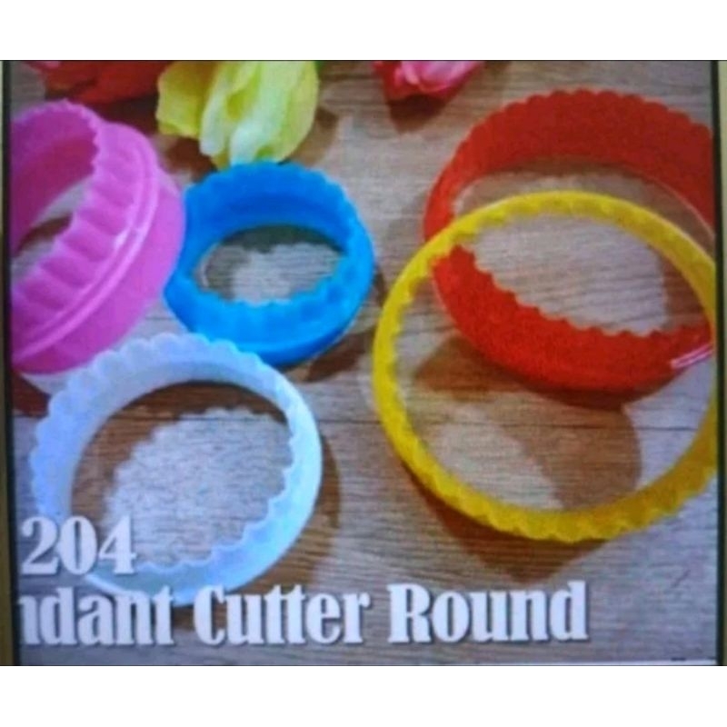 ring cutter plastik bulat dua 2 sisi cutter pemotong round cetakan bento cookies fondant round kue k