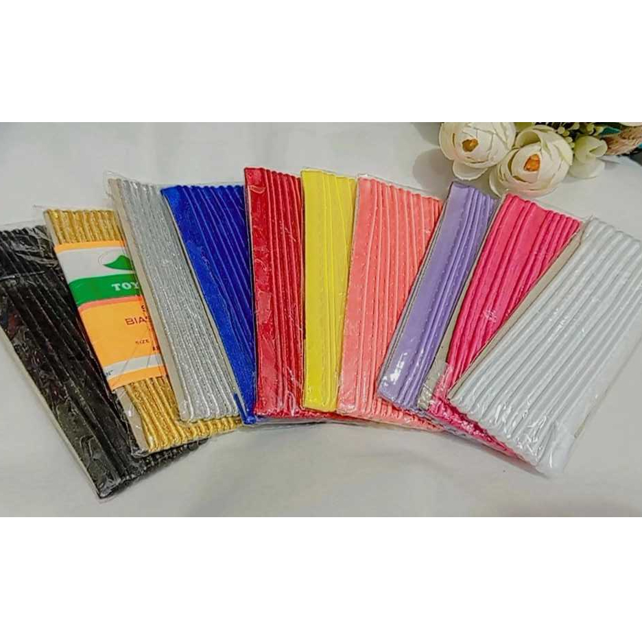 Bisban Satin Isi Bisban Isi Lebar 12m Per Pcs/Bisban satin /Pita Lis Satin