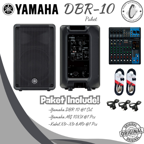 Yamaha DBR10 MG10XU Paket Sound System Speaker Mixer Audio Original DBR-10 MG-10XU