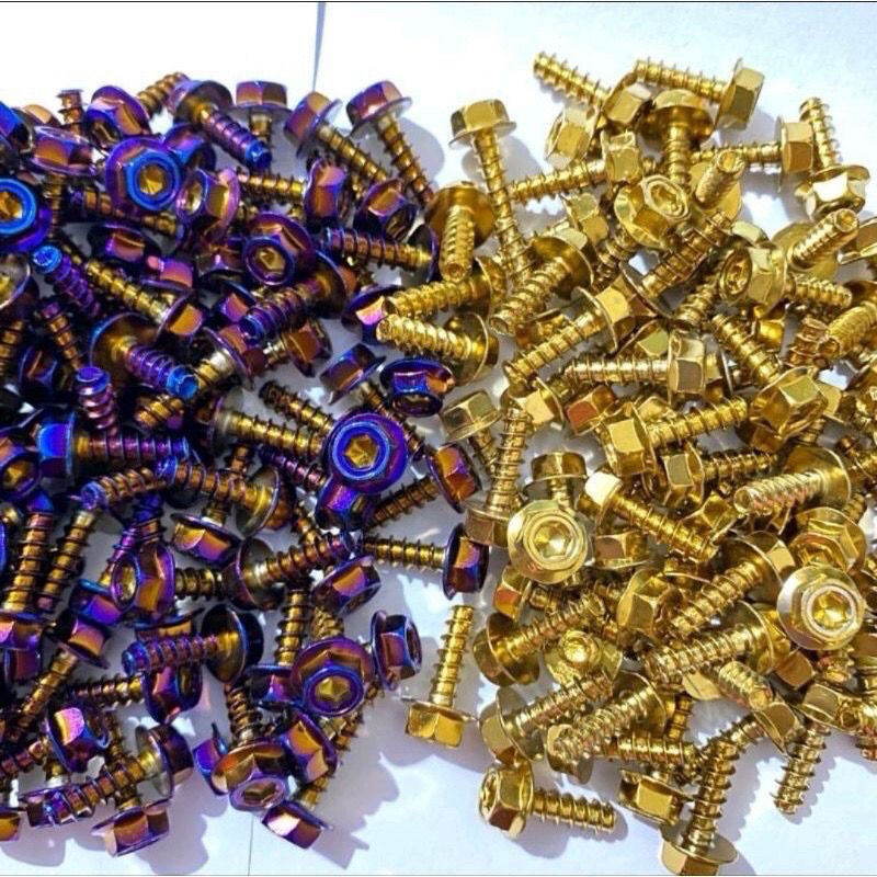 Baut probolt flower body 2kunci HENG motor vario beat scoopy mio m3 mio j vixion pcx nmax dll blue d