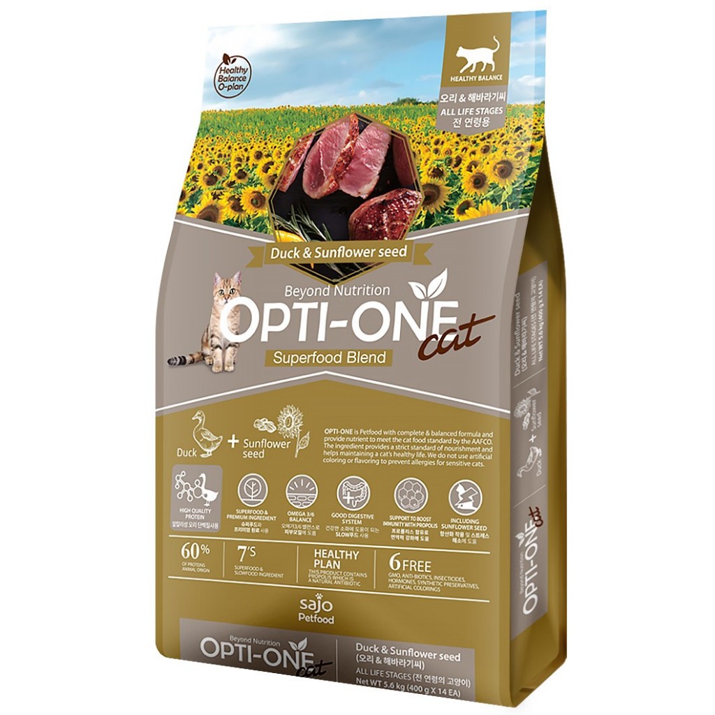 Opti-One Organic Cat Duck & Sunflower Seed Cat Food