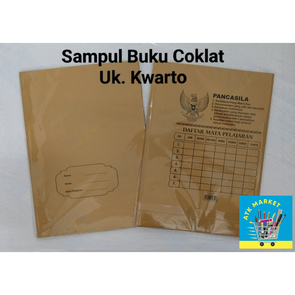 

Sampul Buku Tulis Kertas Coklat Kwarto / kuarto