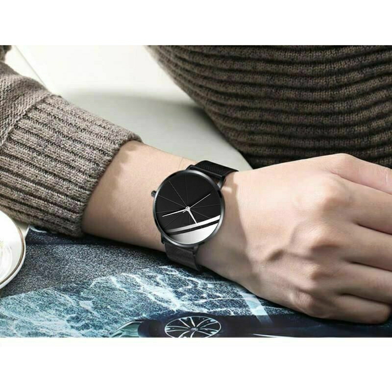 Jam Tangan  Tipis  Rantai Pasir Anti air  Pria Original Asli Elegan Keren Simple