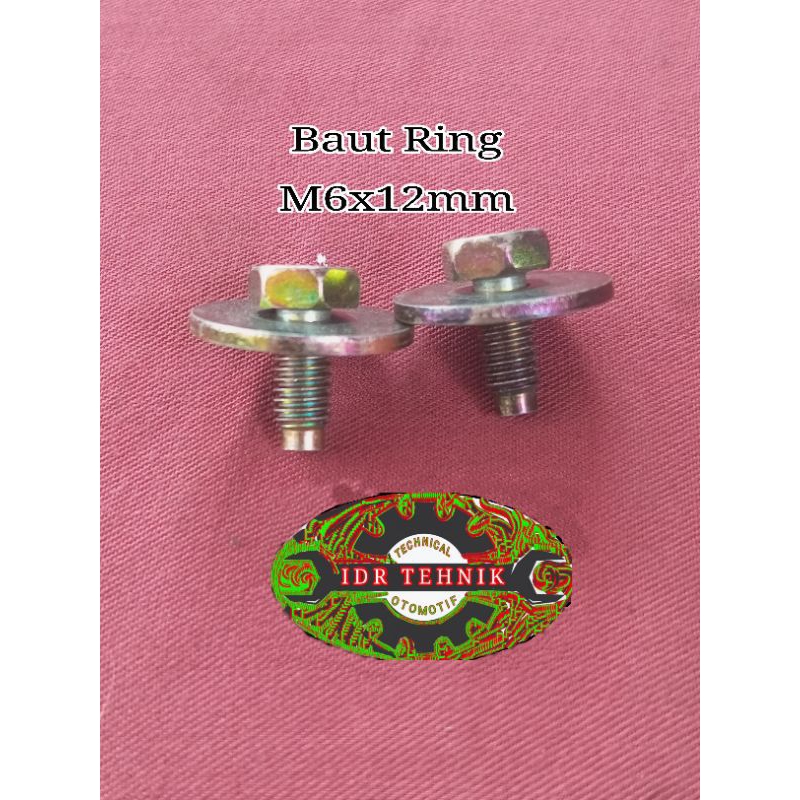 Baut Ring Lebar Bolt Waser M6x12mmLebar Ring 22mm Tebal ring 2mmBaut Universal