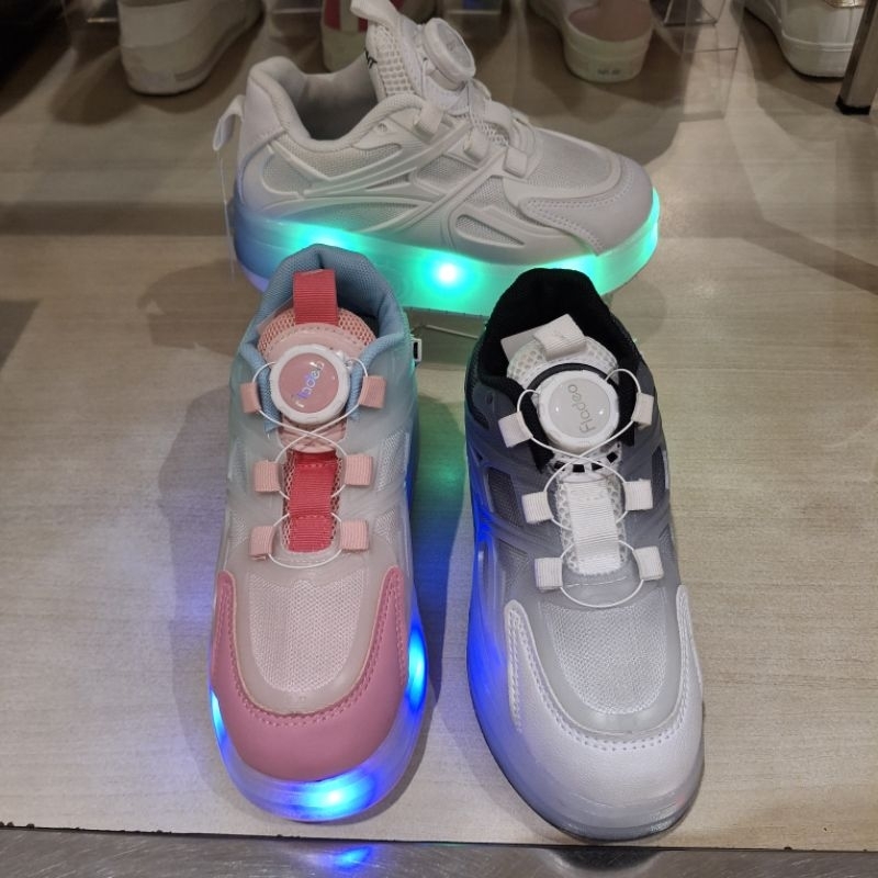 FLADEO KIDS NEW SEPTU KASUAL/SEPATU RODA LAMPU BISA NYALA ANAK ANAK BISA COWOK/CEWEK RINGAN EMPUK & 