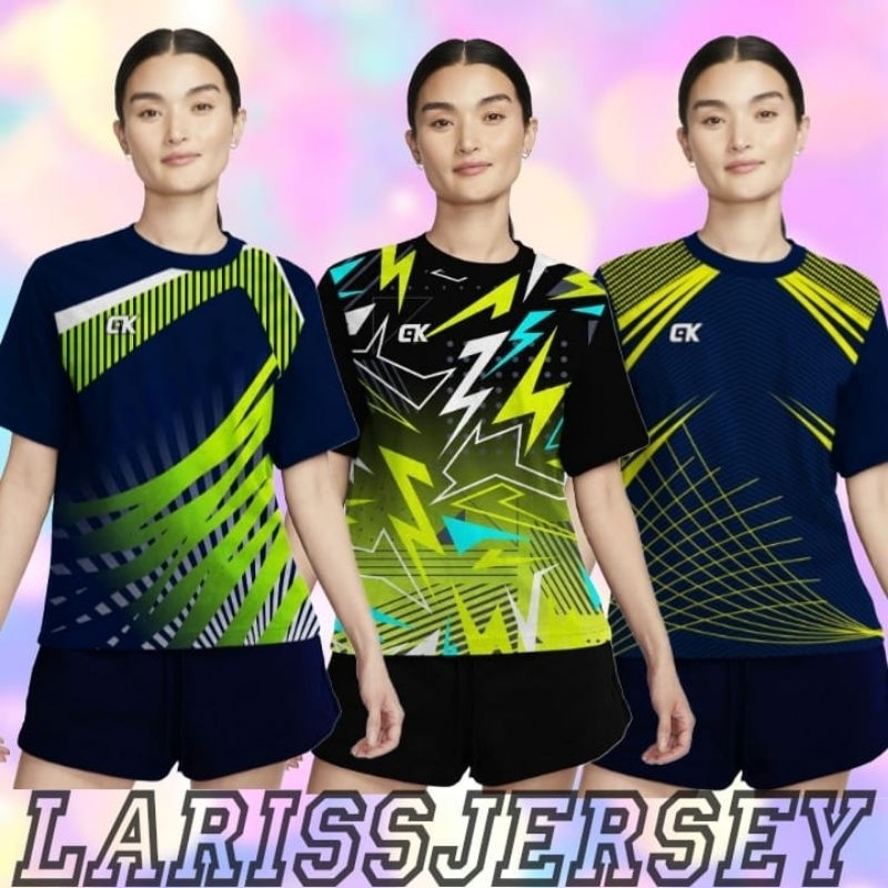 ( Cod ) Baju Olahraga Wanita Jersey Volly Wanita Baju Badminton Cewek Jumbo Size MLXL