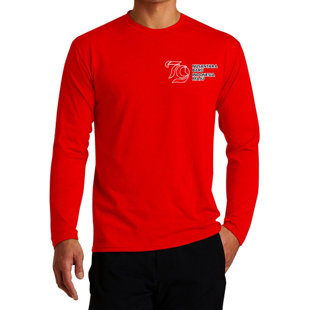 KAOS LENGAN PANJANG PRIA LOGO NUSANTARA KAOS OBLONG PANJANG KEREN