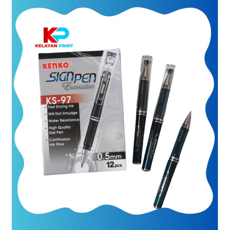 

(12 pcs) PULPEN KENKO SIGN PEN KS-97 TINTA HITAM PERPAK