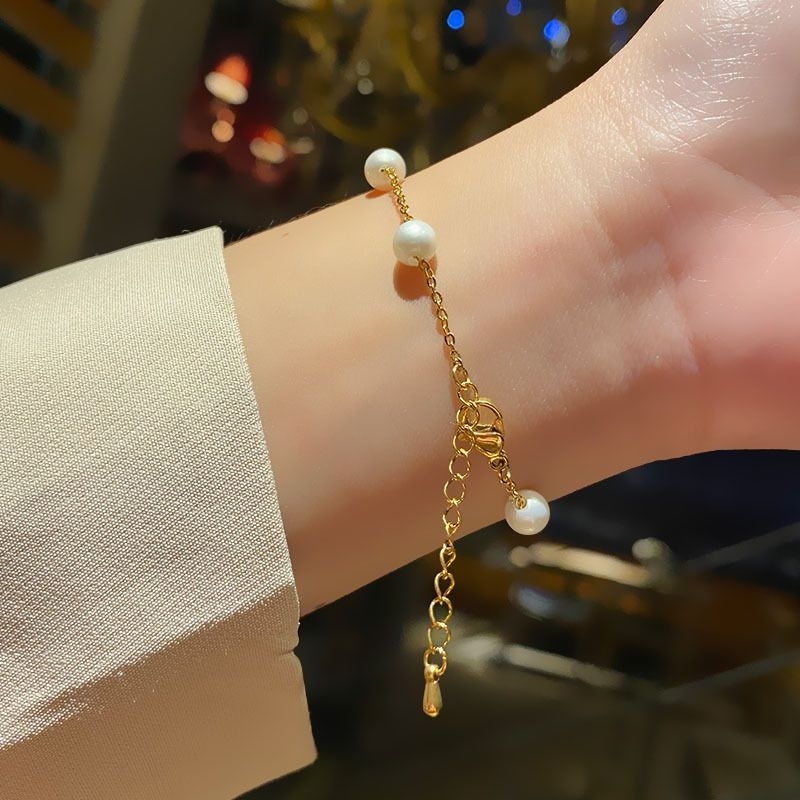 Clafel & Co - MIRACLE Gelang Tangan Wanita Titanium Asli Gaya Korea Lapis Emas 18K Everlasting Style