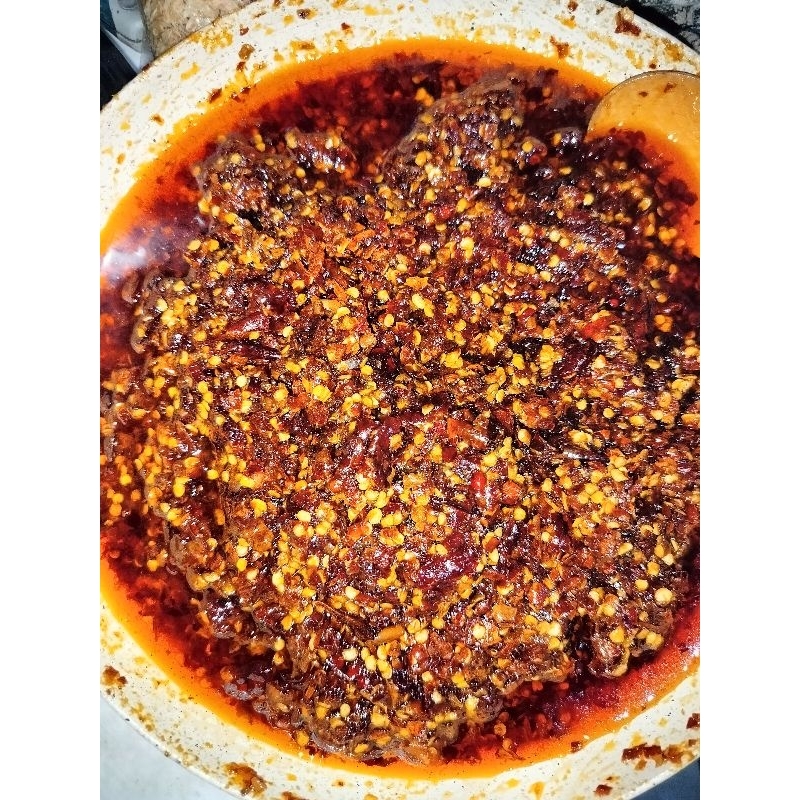 

Chili Oil Homemade 10gr Sachet / Minyak Cabe by Dapoer Funny