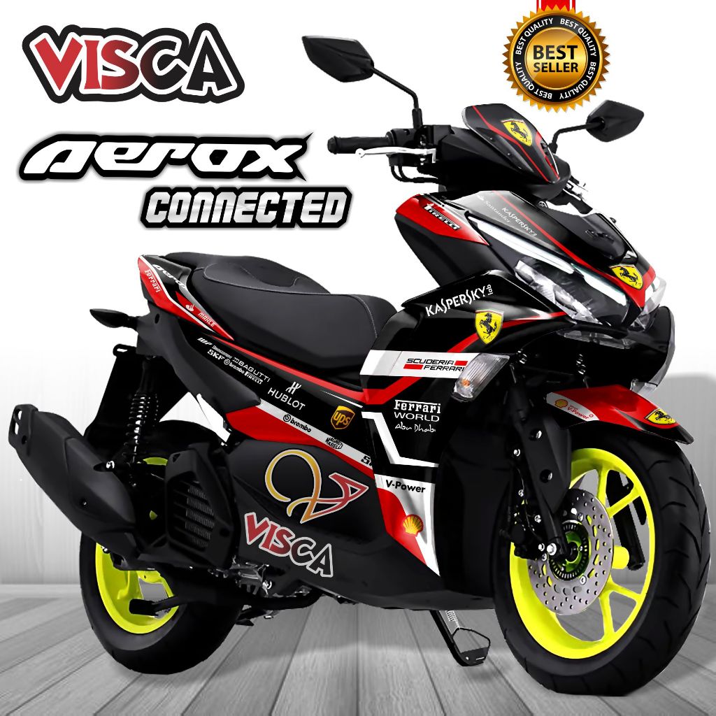 (Bisa COD) Decal Stiker Aerox Connected 2021 Full Body / Striping Aerox 155 New 2021 / Sticker Dekal