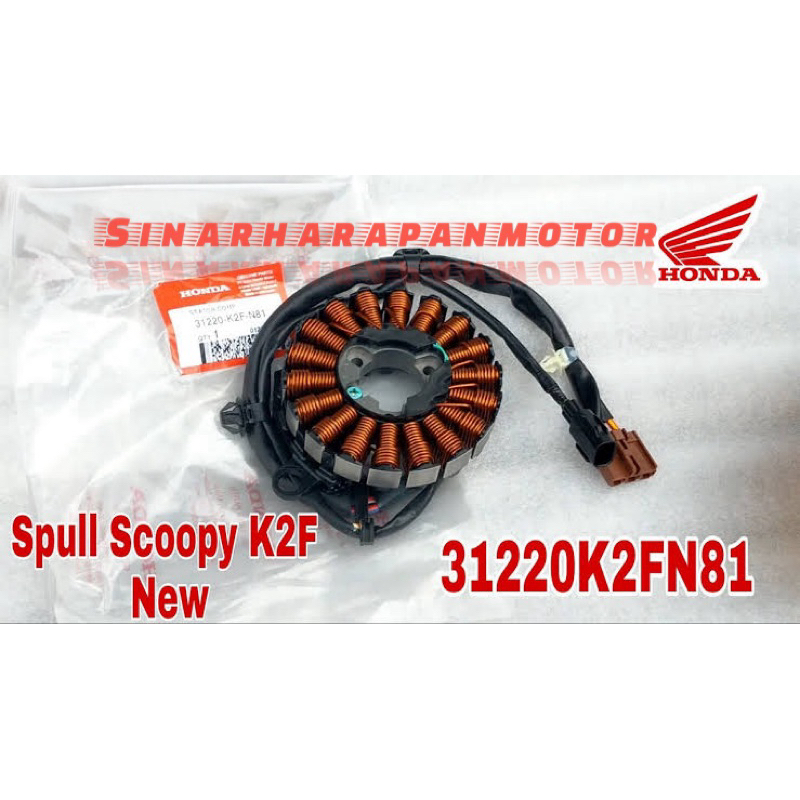 Spul Stator/ Spul Comp Honda Scoopy Fi eSP Prestige [31220-K2F-N81] Original HGP AHM 100%