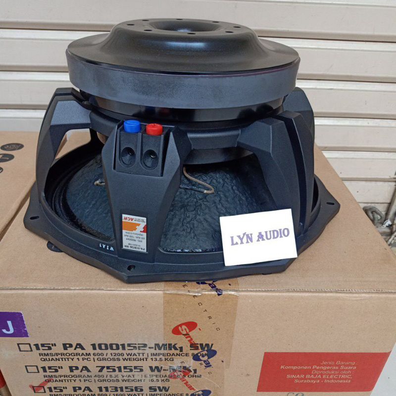 SPEAKER ACR FABOLOUS PA-113156 SPEAKER 15 INCH VC 4 INCH ORIGINAL PA 113156