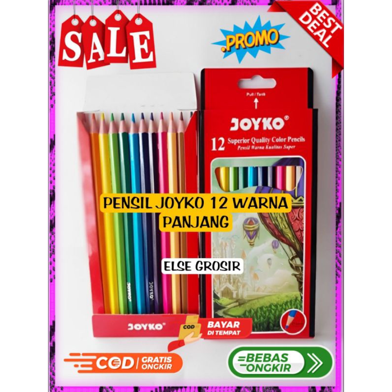 

PENSIL WARNA JOYKO 12 WARNA PANJANG/PENSIL WARNA JOYKO/PENSIL WARNA JOYKO