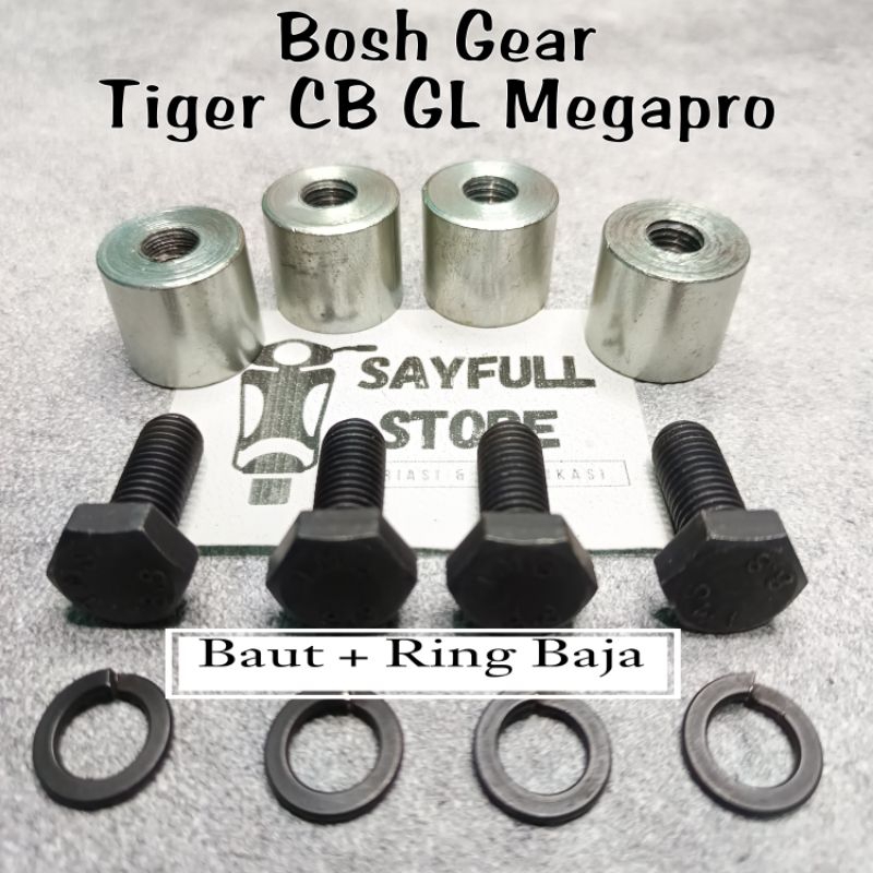 Boshing Gear Tiger Revo Megapro Primus Lama Gl Pro Max Bahan Besi Baut Ring Baja