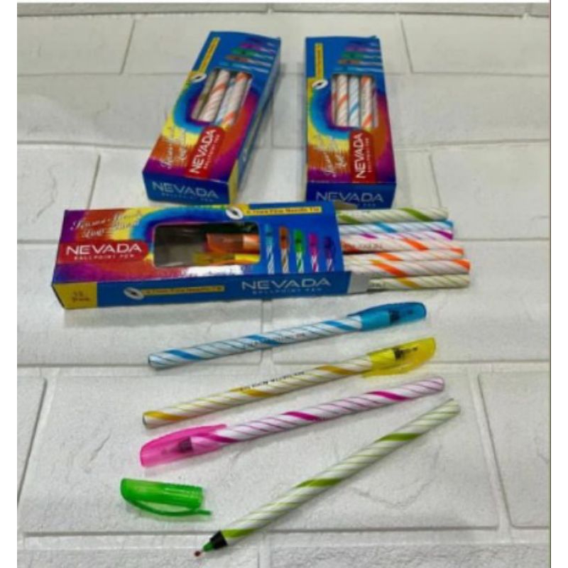 

Pulpen / Bulpen / Pen Spiral Murah Nevada isi 12pcs 1lusin.