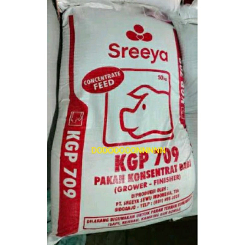 Kgp 709 Sreeya Konsentrat Babi Pakan Penggemuk Hewan Ternak