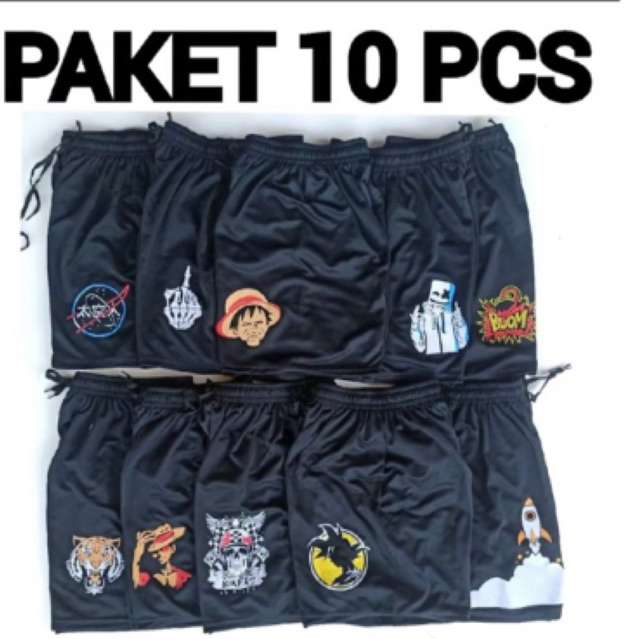 PROMO 100RIBU DAPAT 10 PCS CELANA PENDEK BOXER PRIA | BOXER PRIA SABLON DIGITAL