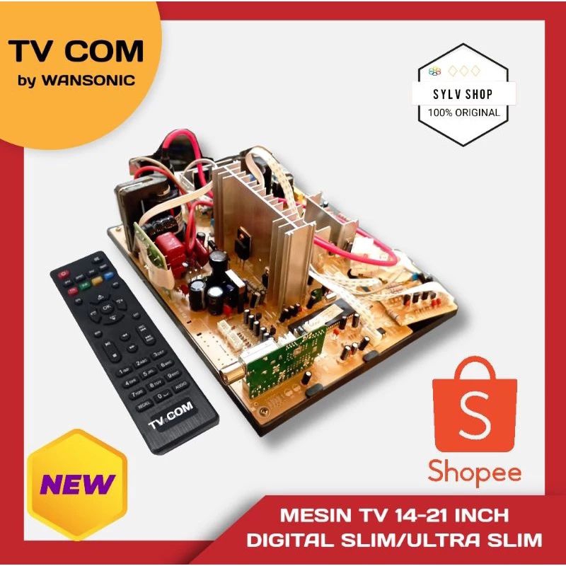 mesin tv China slim/u-slim 14-21 inch merek tv com tanpa tuner