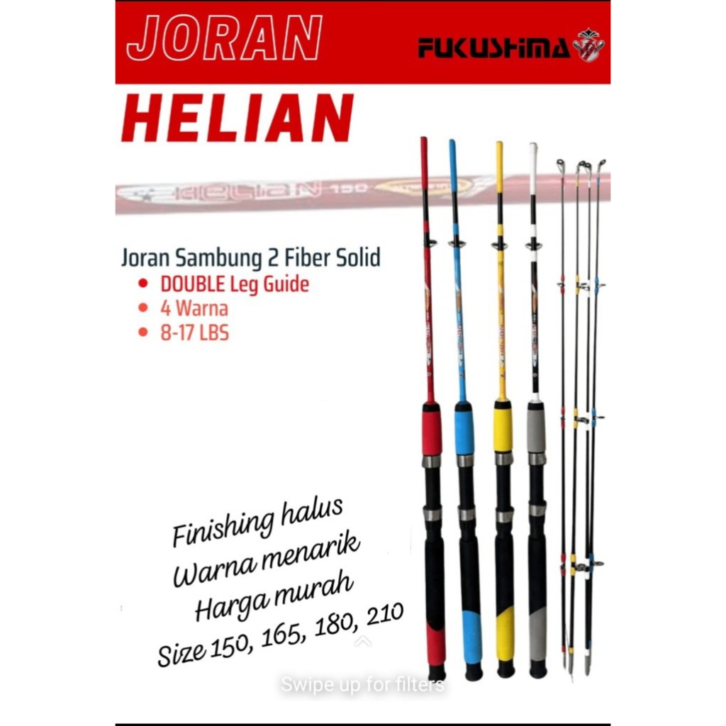 Joran Pancing Fiber Solid Fukushima HELIAN 50 165 180 210 | Action 8-17 Lbs
