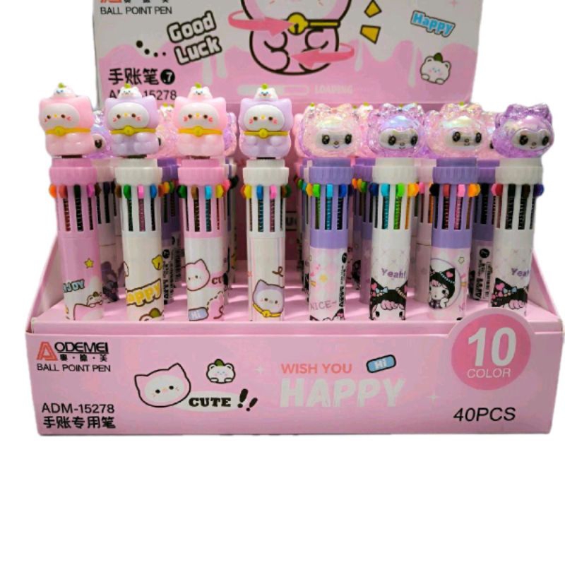 

Pulpen 10Warna Karakter Kucing Model Kepala Putar