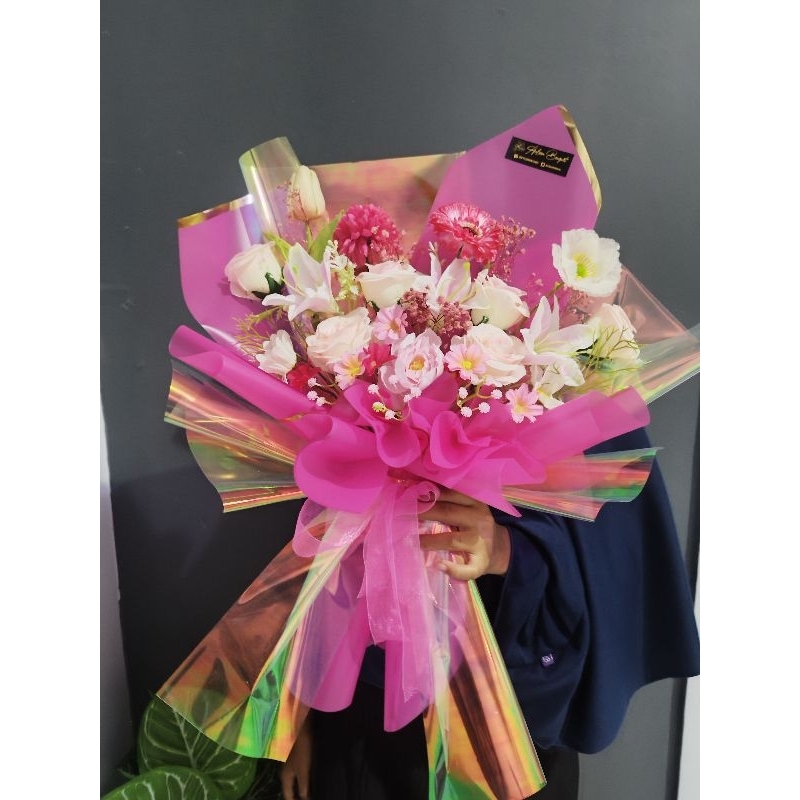 (REALPICT) Buket artificial MIX - bucket lamaran - buket lamaran ukuran besar - buket jumbo - buket 