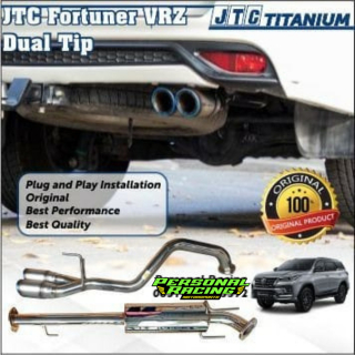 Exhaust Muffler Knalpot JTC titanium Fortuner VRZ Dual tip