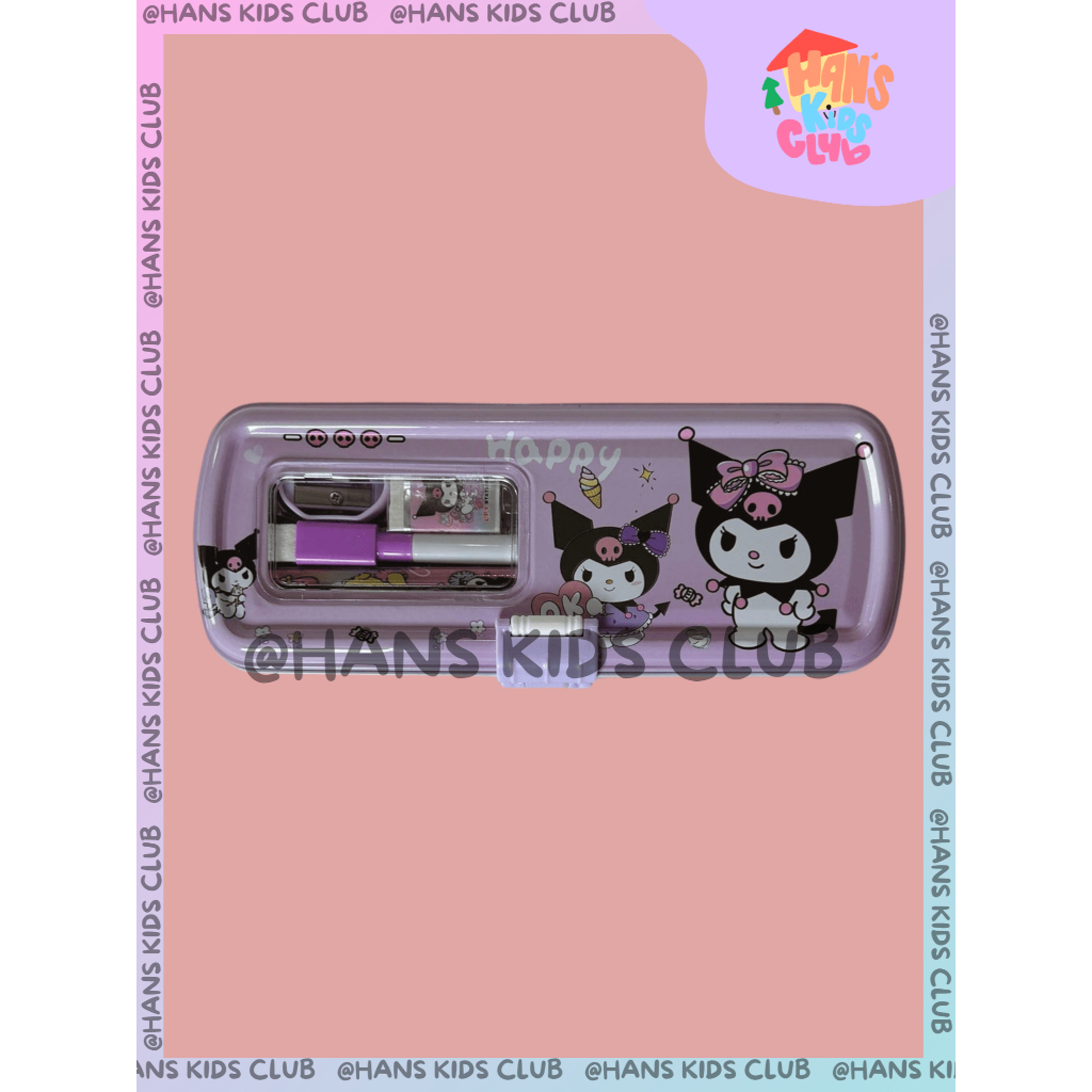 

PENSIL CASE TEMPAT PENSIL KALENG RANTANG SET 3 SUSUN LUCU SANRIO KUROMI CINAMOROLL MURAH