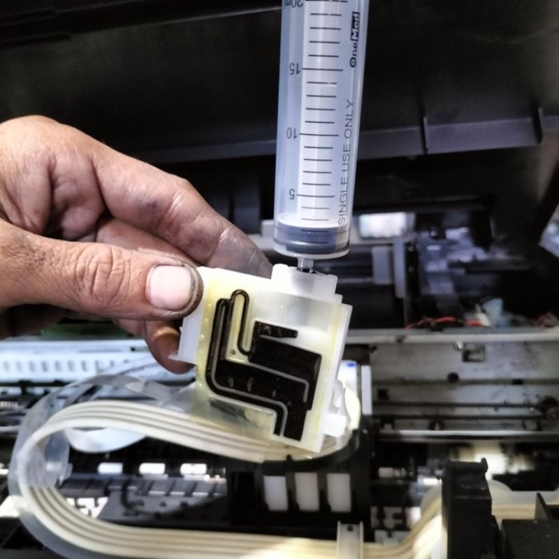 Suntikan Spuit Bonus selang Buat Sedot Tinta di Ciss Dumper Cartridge Printer Epson L310 L360 L3110 