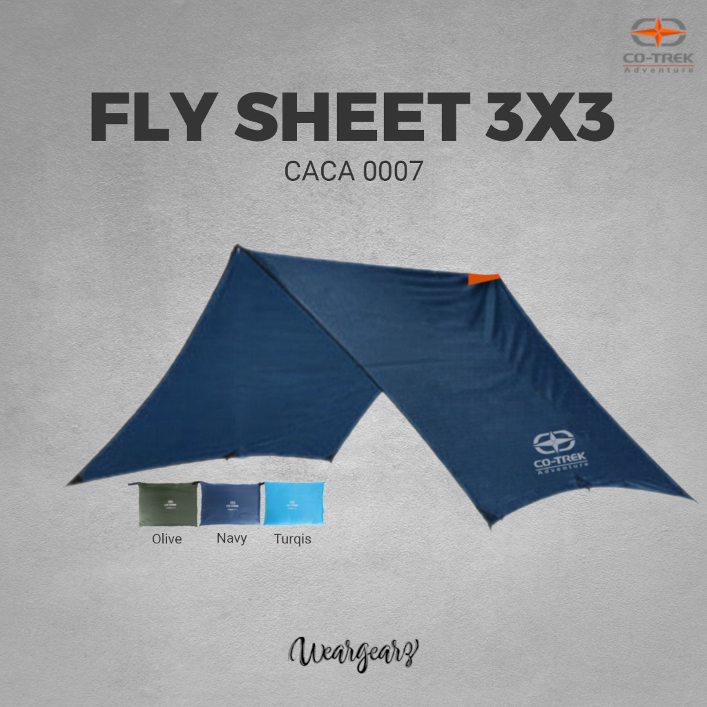 CO-TREK Adventure | Fly Sheet 3x3 Tenda Camping Outdoor