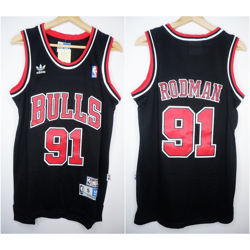 JERSEY BASKET NBA CLASSIC HWC BULLS #91 DENNIS RODMAN HITAM