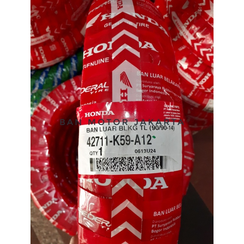 Ban Matic Tubeless AHM 90/90-14 Honda Federal Ban Luar Motor Matic Ring 14