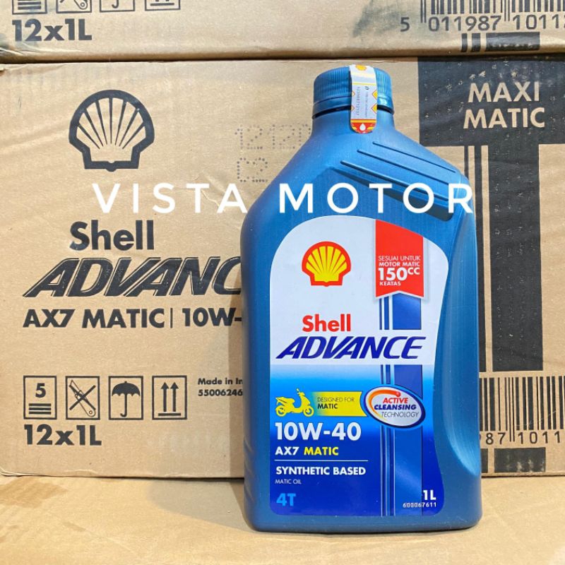 1 DUS = 12 Botol Oli Shell Advance AX7 Matic 1Liter