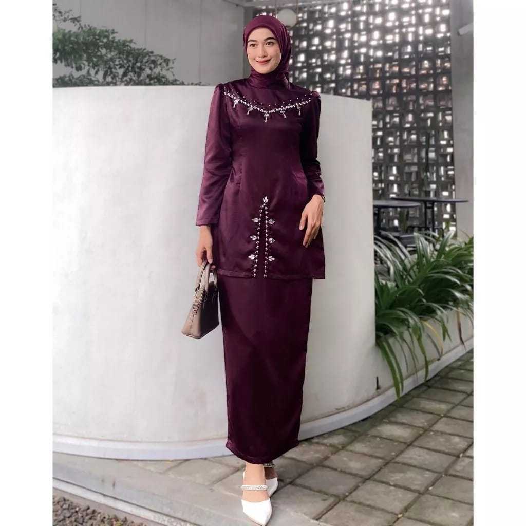 (ADA JUMBO) Oneset FAYRA Baju Kurung Melayu Malaysia Dress Pesta Setelan Wanita Baju Kondangan