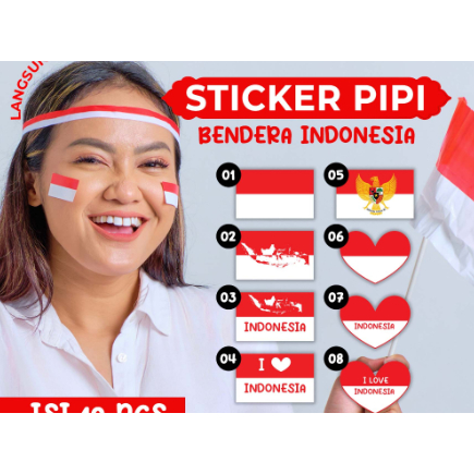 

STIKER PIPI BENDERA MERAH PUTIH INDONESIA, STIKER TEMPELAN PIPI, STIKER HUT RI