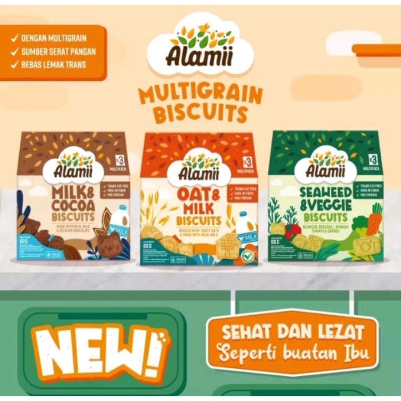 

Alamii Multigrain Biscuits 60 gr - Cemilan Bayi