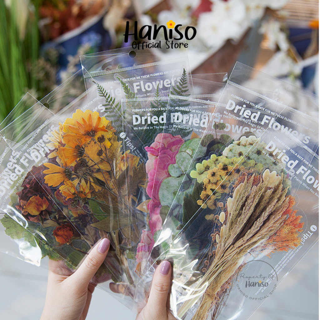 

Stiker Bunga Kering Pembatas Buku Dried Flowers Bookmark Stickers Set