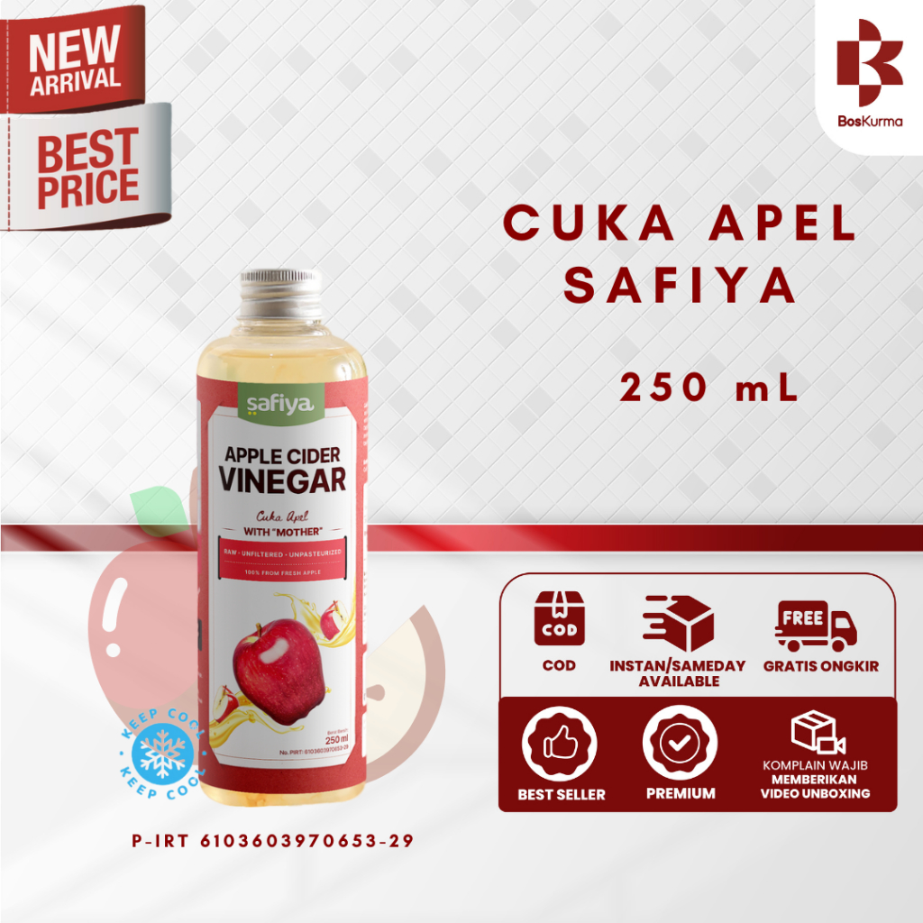 

Cuka Apel Asli 250 ml - Apple Cider Vinegar With The Mother Original