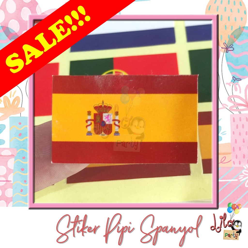 

30 pieces Sticker Pipi Spanyol Stiker Negara Spanyol Final Euro Eropa Suporter Sepakbola