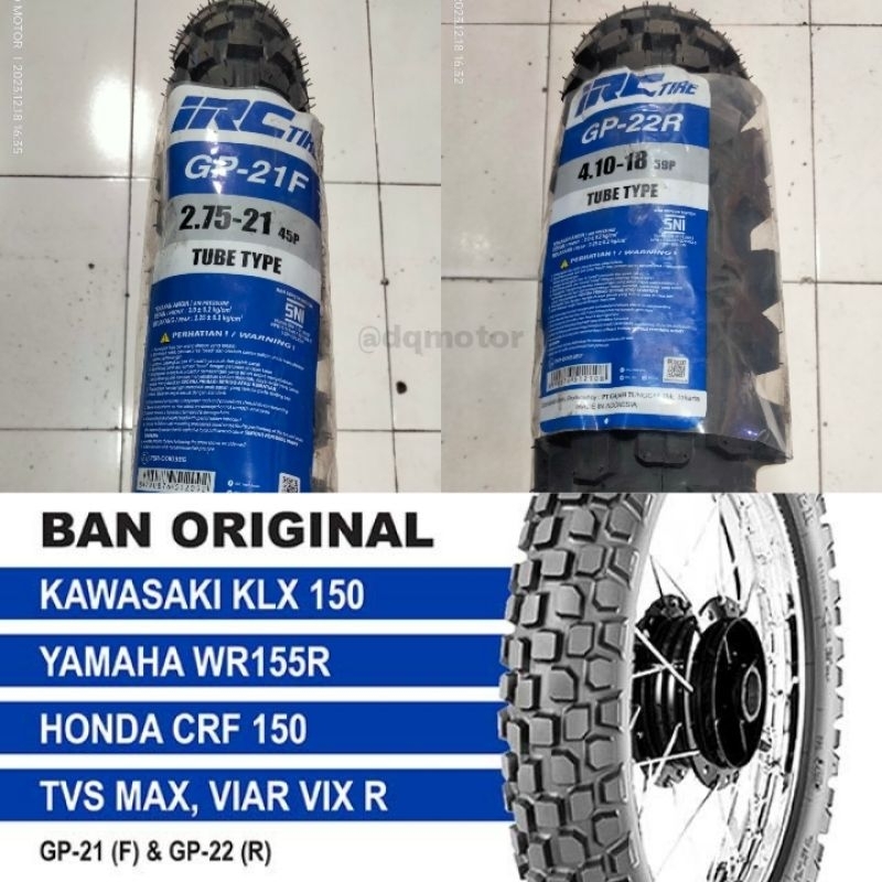 Ban IRC GP21 GP22 - Ban Ori CRF KLX WR - dual purpose - semi trail