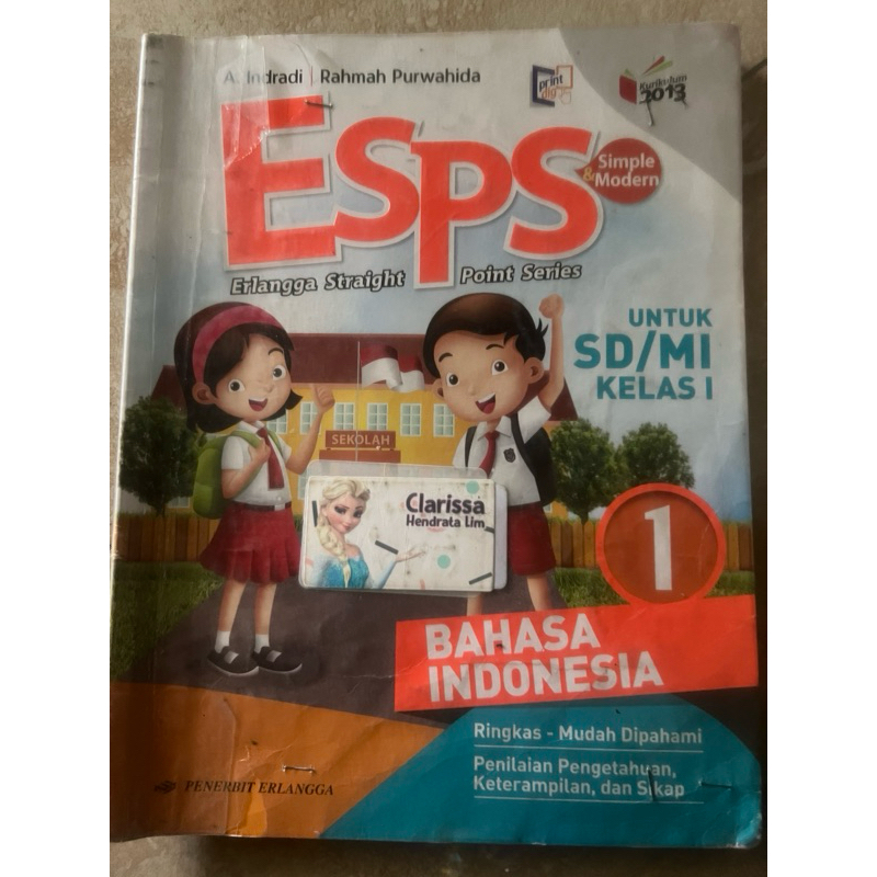 buku esps bahasa indonesia kelas 1SD