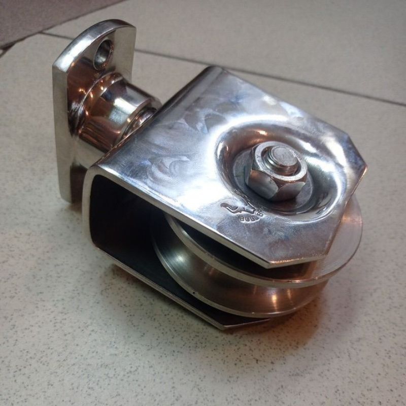 roda pagar lipat/roda pagar/roda gerbang/roda pintu sliding stainless steel 3 inchi SUS 304 behel ( 