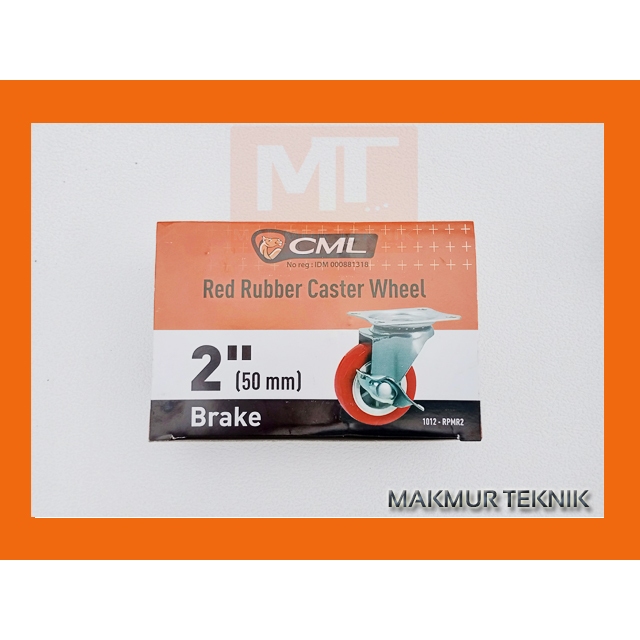 Roda Caster Roda Etalase Roda Troli 2 inch Karet - REM