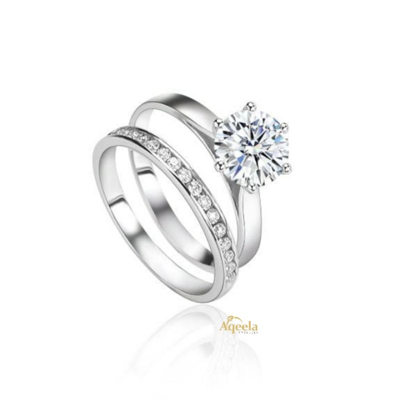 Cincin Couple Tunangan Emas Perak