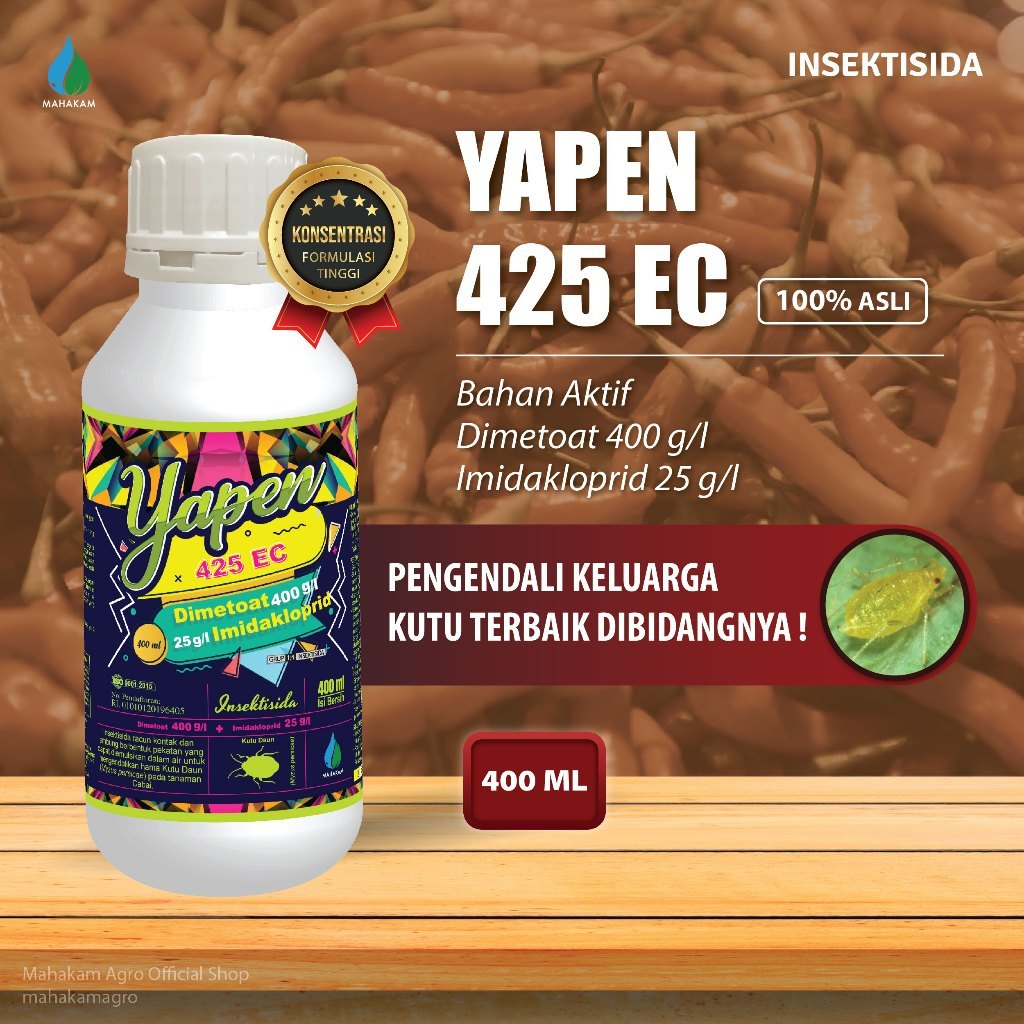 Insektisida Bahan Aktif Ganda Dimetoat & Imidakloprid Untuk Lalat Buah YAPEN 425 EC 400 ml