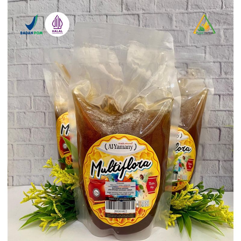 

Madu Murni Tanpa Campuran - Madu Multiflora Refil 1kg - pusatherbal_02