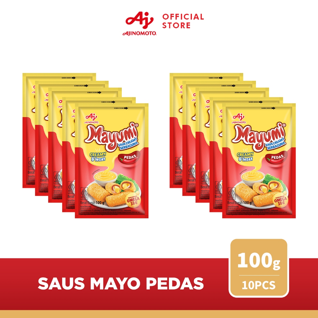 

MAYUMI® Mayonaise Saus Mayo Pedas Sachet 100g (10pcs)